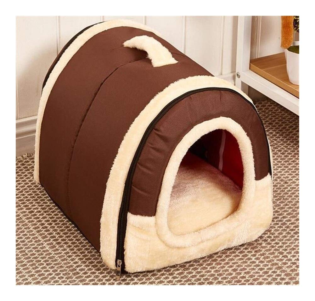 Lit pour chien et chat marron L 60x45cm avec coussin amovible Zhochen