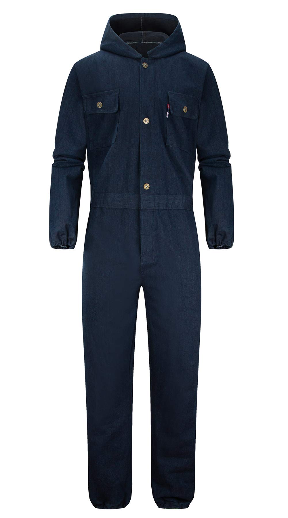 Herren Denim Blau Arbeitsoverall Classico Arbeitslatzhose Overall Boiler Anzug Baumwolle Latzhose Arbeitskleidung mit Reflektierendes Band
