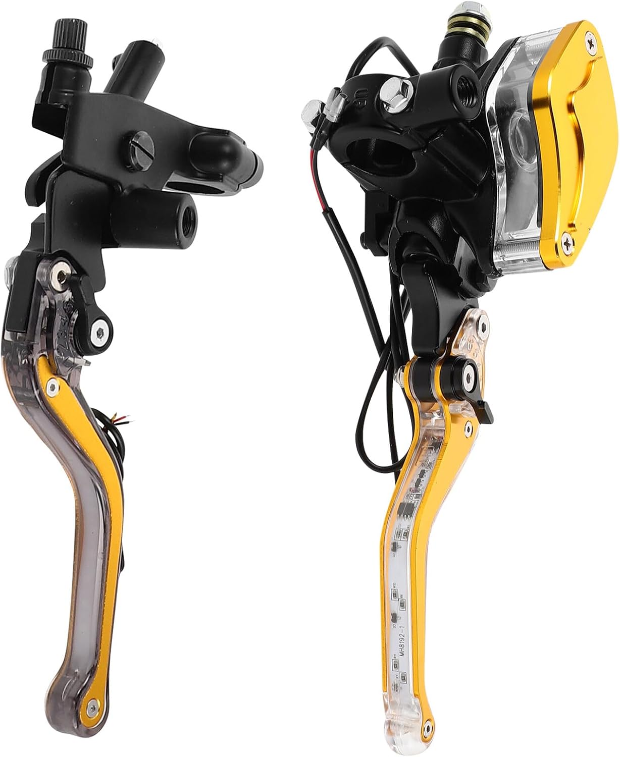 POPETPOP Hydrauliczna Dźwignia Hamulca Sprzęgła Do Motocykla Kierownicy Aluminiowa Pompa z Cylindrem Uniwersalna Trwała i Precyzyjna Do Off-roadu