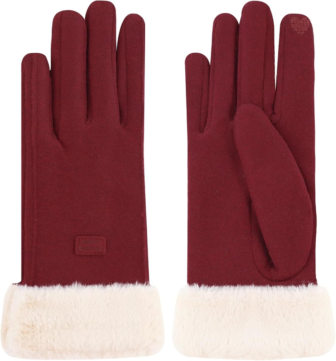 Damen Winter Warme Handschuhe, Winter Fleece gefütterte Handschuhe, Thermal Touchscreen Windschutzhandschuhe für draußen