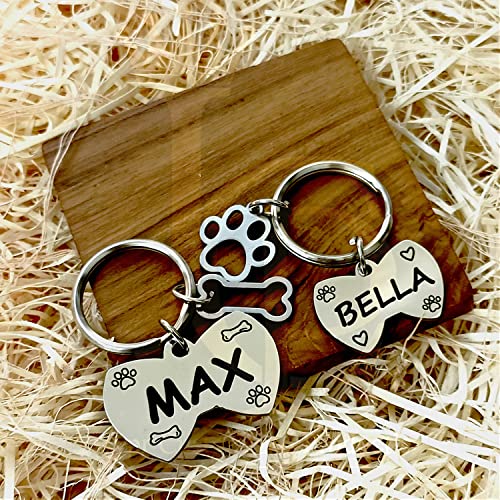 Image of Jypr Customized Product's Pet Id Tag Personalize Black Engraved Name Collar Tag For Your Loving Pet Dog, Cat, Puppy, Horse (Bow Tie Shape 2 Mm Thick)