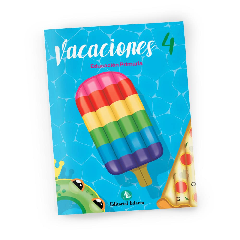 Vacaciones 4 Primaria | Cuaderno con lengua, matemáticas, inglés y medio | Incluye vídeos y manualidades | Para niños y niñas de 9 a 10 años