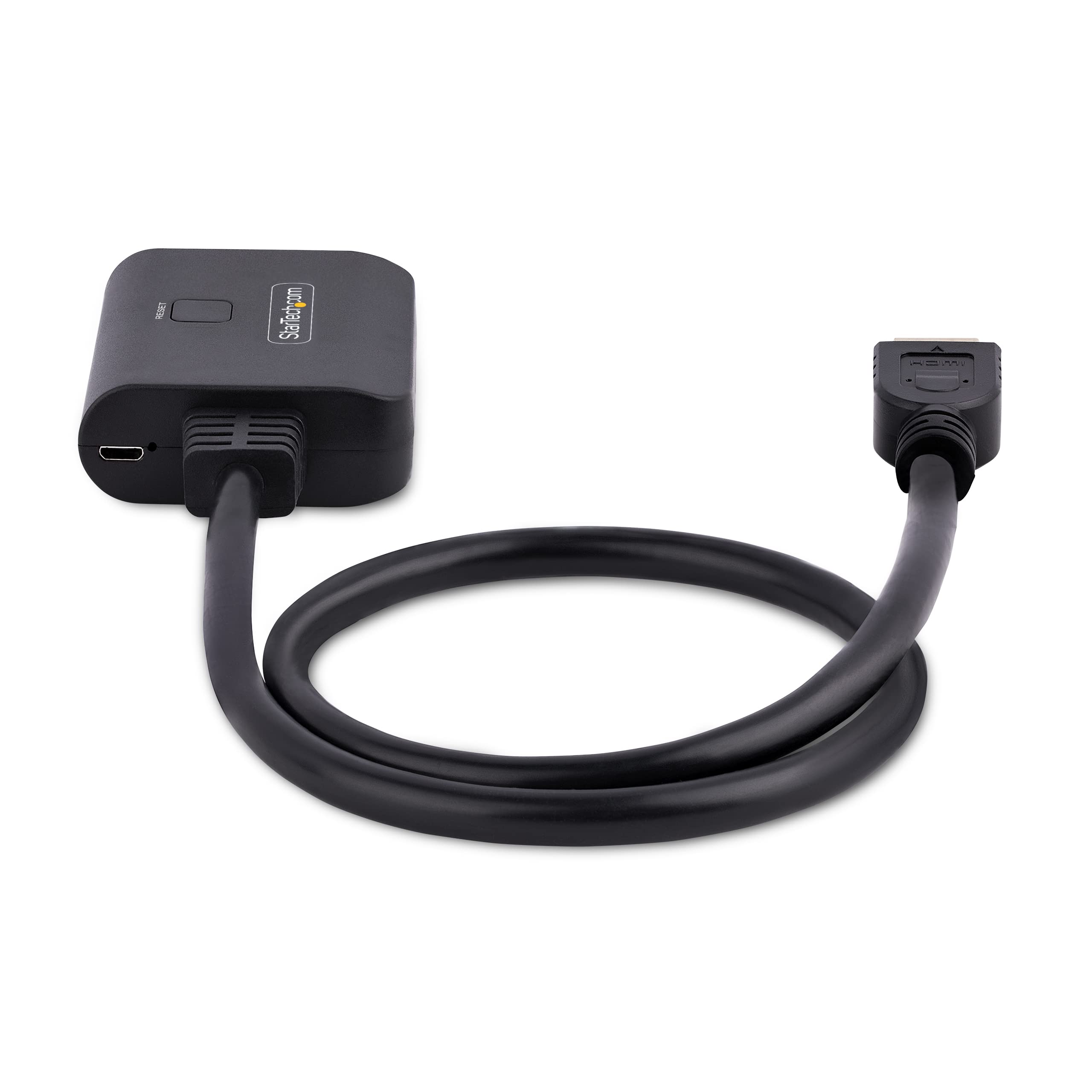 StarTech Splitter HDMI 1 a 2, 4K 60Hz HDMI 2.0, HDR, Cavo Integrato 50cm | Duplica un Segnale HDMI su 2 Display