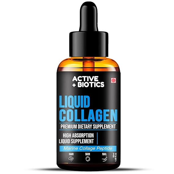 ACTIVE BIOTICS Marine Collagen Liquid | Hydrolyzed Type i & Type iii Collagen - 50ml