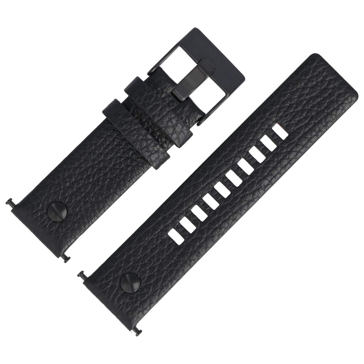 Bracelet En Cuir Noir Diesel Style Mixte - Longueur Ajustable, Fermoir Glissière, Neuf Sans Emballage