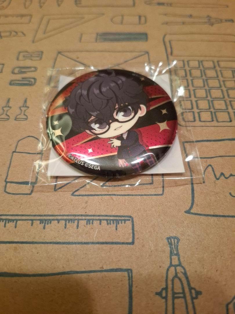 ペルソナ5 ザ・ロイヤル 楽天コレクション メタル風缶バッチ 主人公