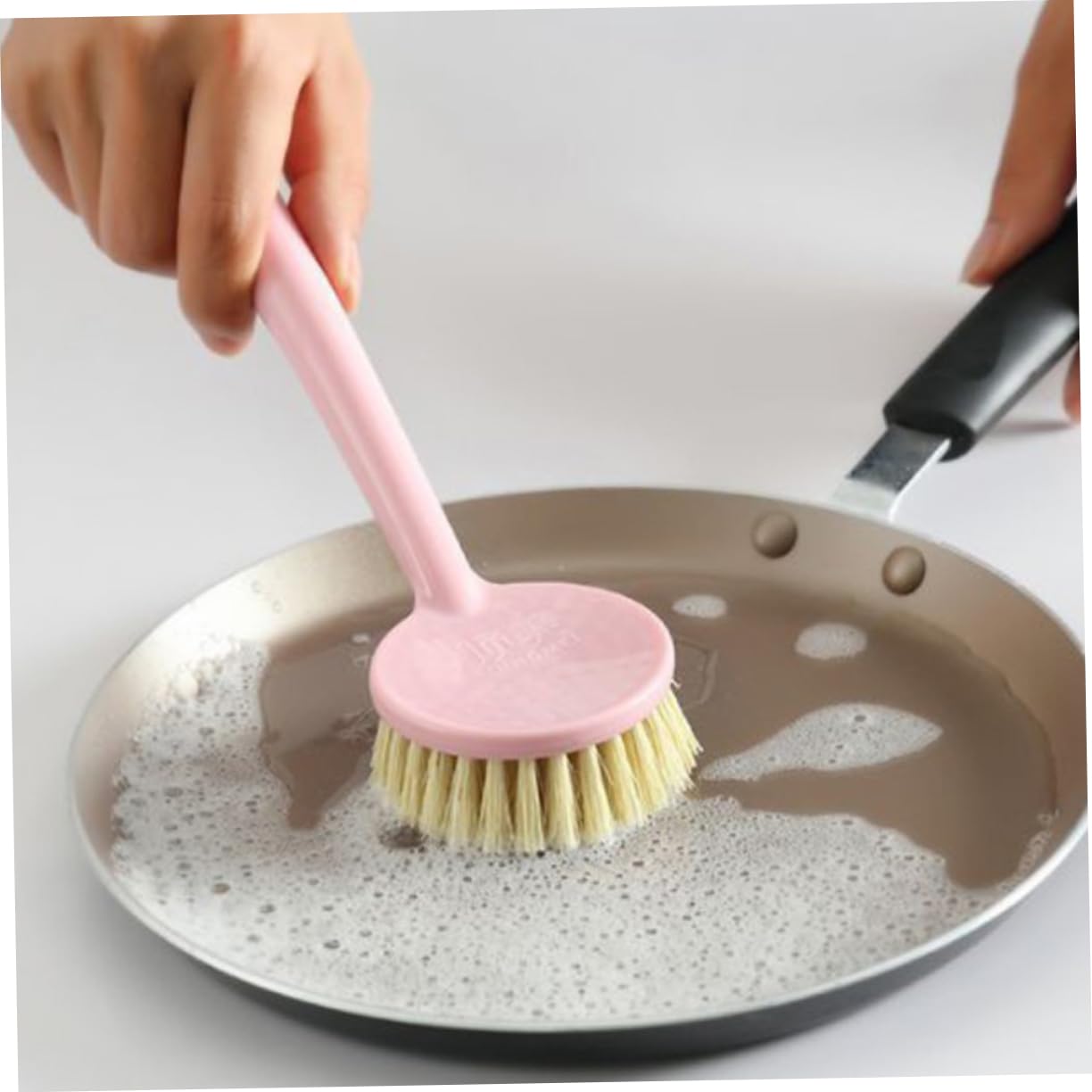 Ipetboom 6piezas Herramienta De Limpieza De Platos Mango Cepillo De Cocina para Fregar Utensilios Casa Rojo y Verde