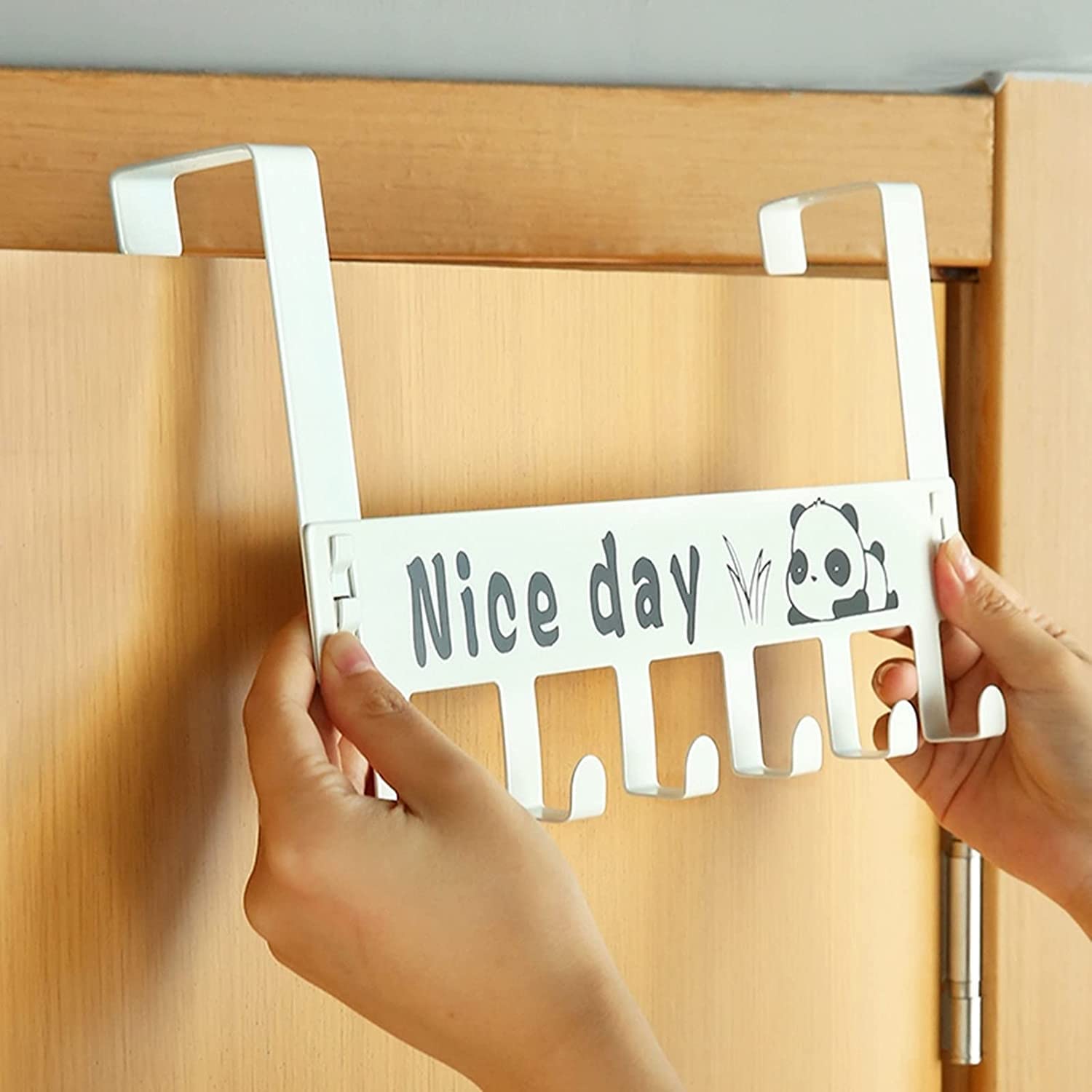 Wall Hanger for Clothes Heavy Duty Over Door Hanger for Cloths, Drill Free Door Hanging Hooks Suitable for Bathroom, Bedroom, Kitchen Scarf, Coat, Towel Holder Removable Door Hanger-image-11