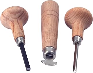 Professional TAURISH 3-Piece Stone Setting Tool Set with Ergonomic Wooden Handles