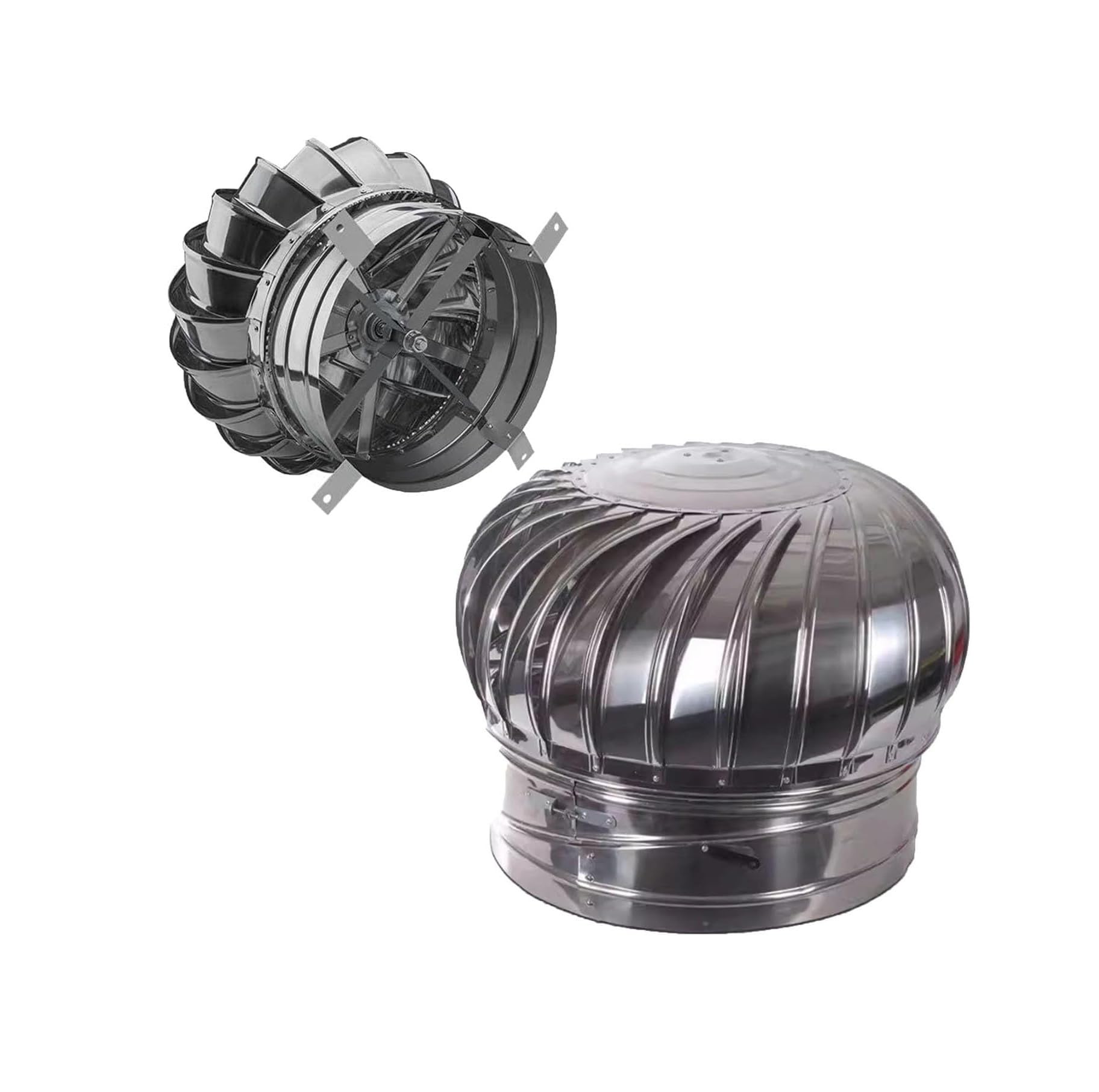 Shiketong One Color 304 Stainless Steel Rotating Chimney Cap-1Pc(7.8")