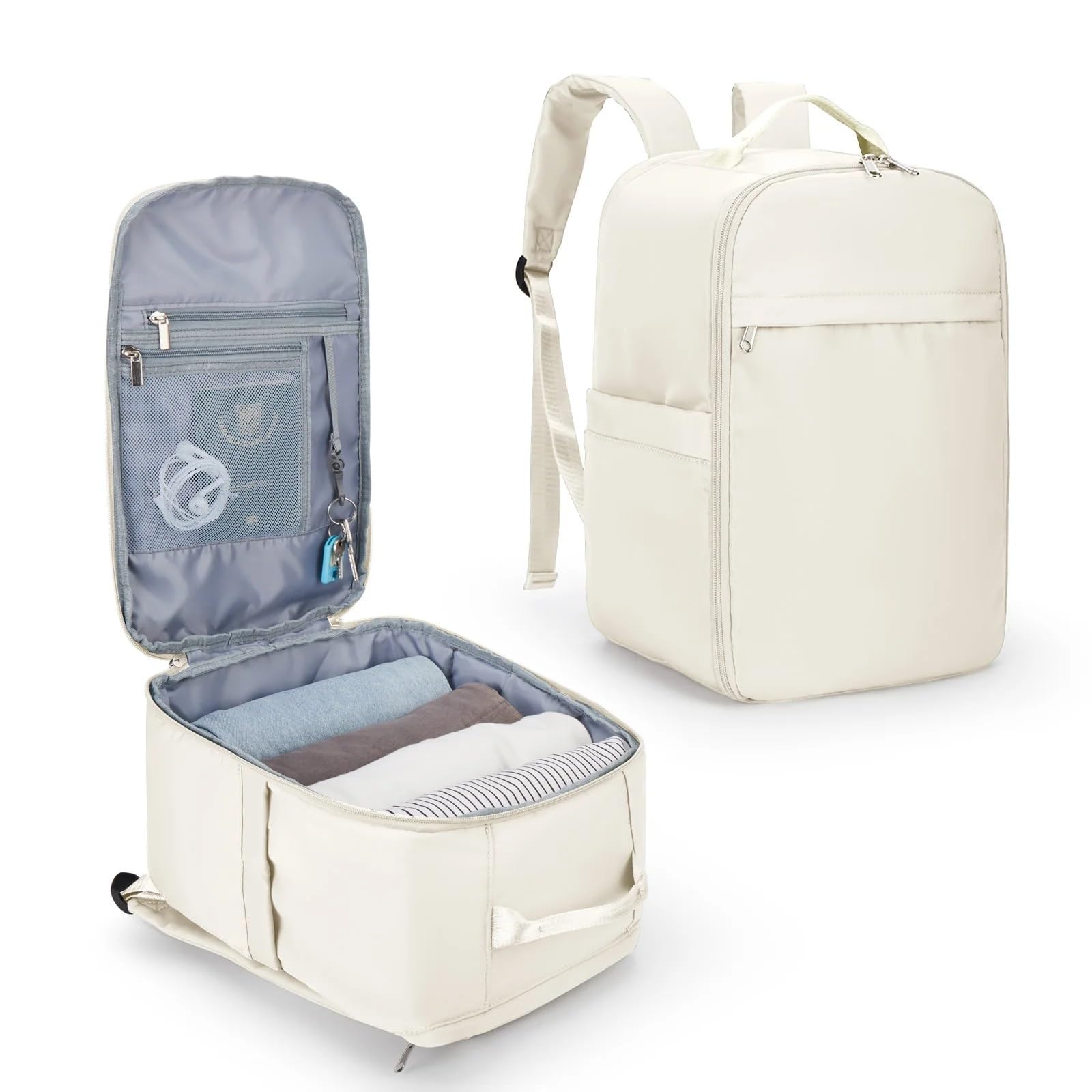 Kabinentasche Rucksack Handgepäck, Reiserucksack for Handgepäck, Laptop-Rucksack for Damen/Herren FüR Reisen(Beige,Large)