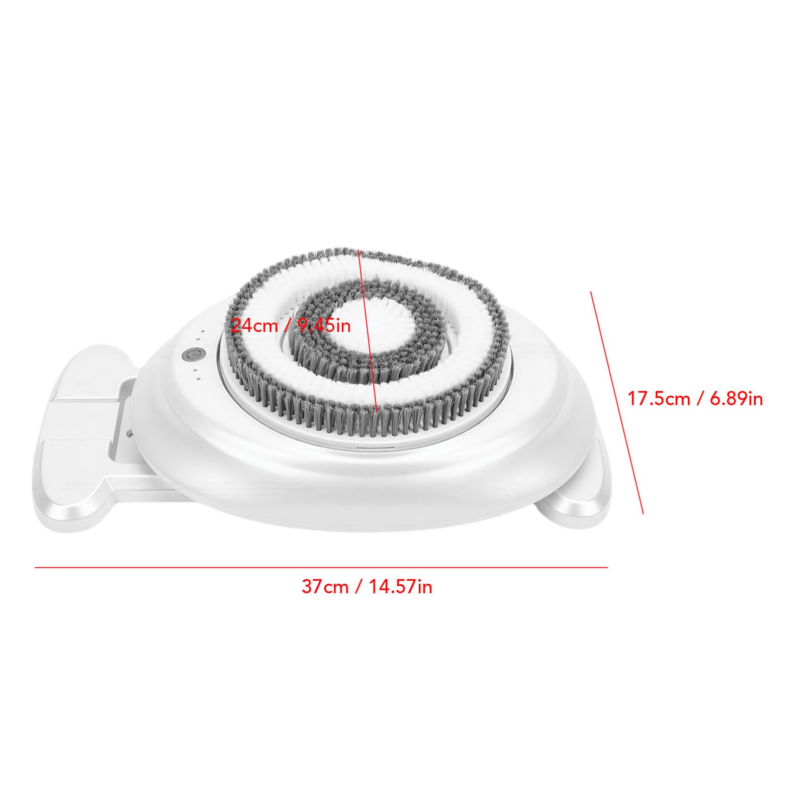 KUIDAMOS Cepillo Corporal Eléctrico, Depurador Automático Montado en la Pared para Ducha, Limpieza Profunda y Masaje en el Baño en Casa, 2500mAh