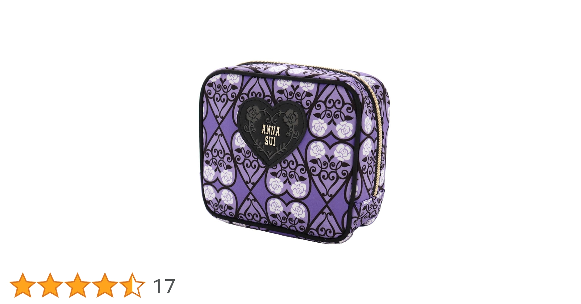 Amazon | ANNA SUI (アナスイ) スクエアポーチ (パープル/ハート