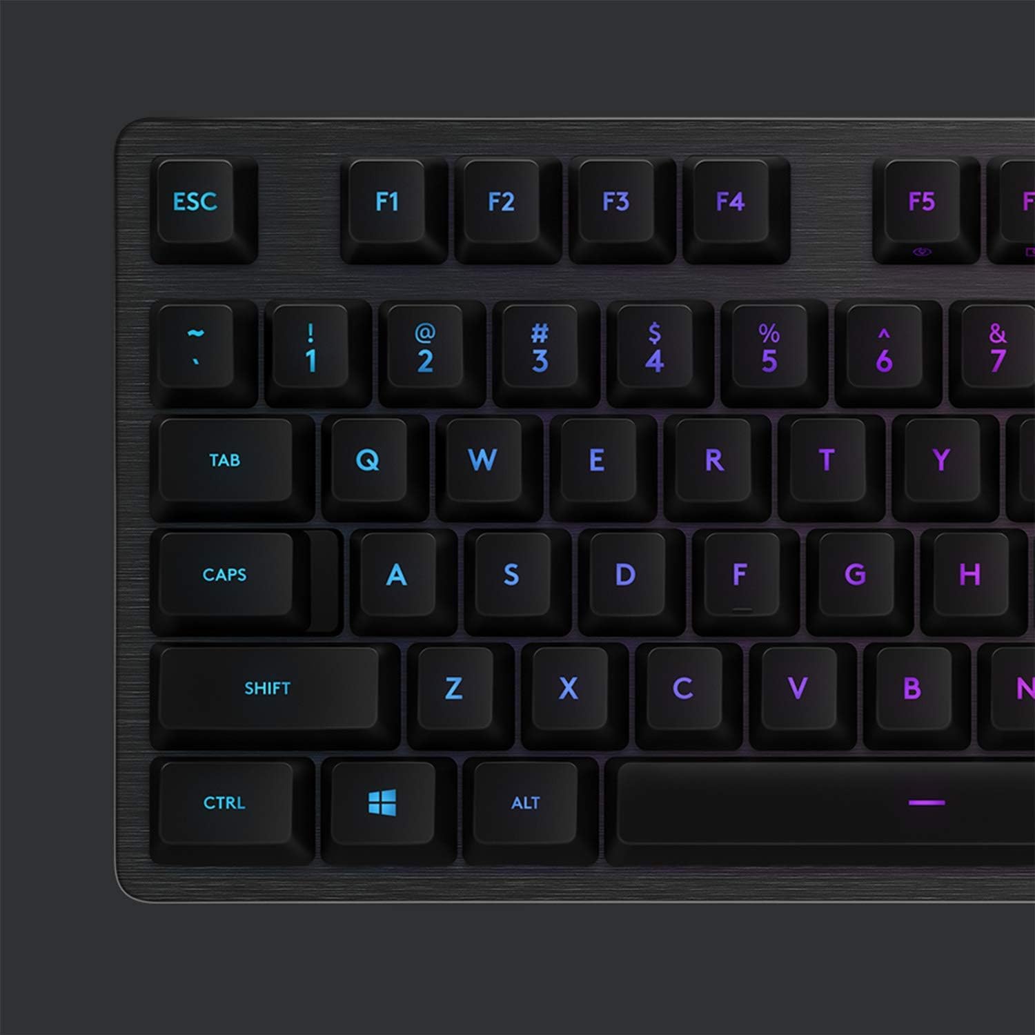 Logitech G G512 Teclado Gaming Mecánico, RGB LIGHTSYNC, Teclas retroiluminadas, GX-Táctil Marrón, Aleación de Aluminio, Teclas F Personalizables, Paso de USB, Disposición QWERTY ES - Carbón/Negro