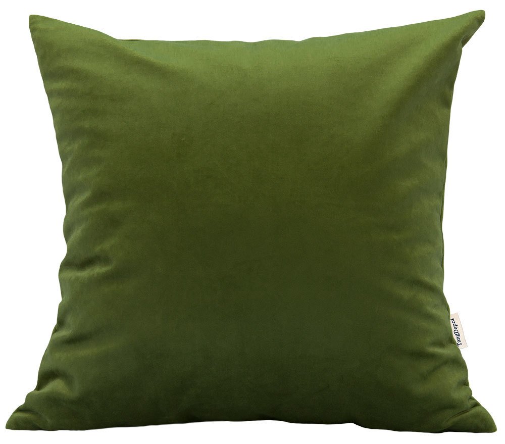 TangDepot 2-Pack Super Soft Velvet Pillow Covers, 20x20 Grass Green — view 50