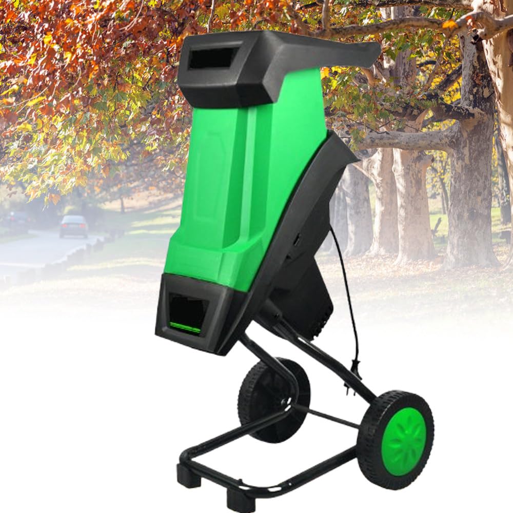 2400w Trituradora Multifuncional Doble Cuchilla Acero +30mcable | 4500rpm,Corte 39mm,Abertura De Alimentación Seccionada,Bolsa 50l,Para Ramas,Hojas,Residuos Jardín
