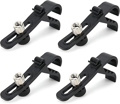 LIZEALUCKY Set of 4 Drum Microphone Clip Microphone Securing Clips Mount Holder Shockproof Musical Instrument Supplies for Microphone Clamps Holder with Groove Gear