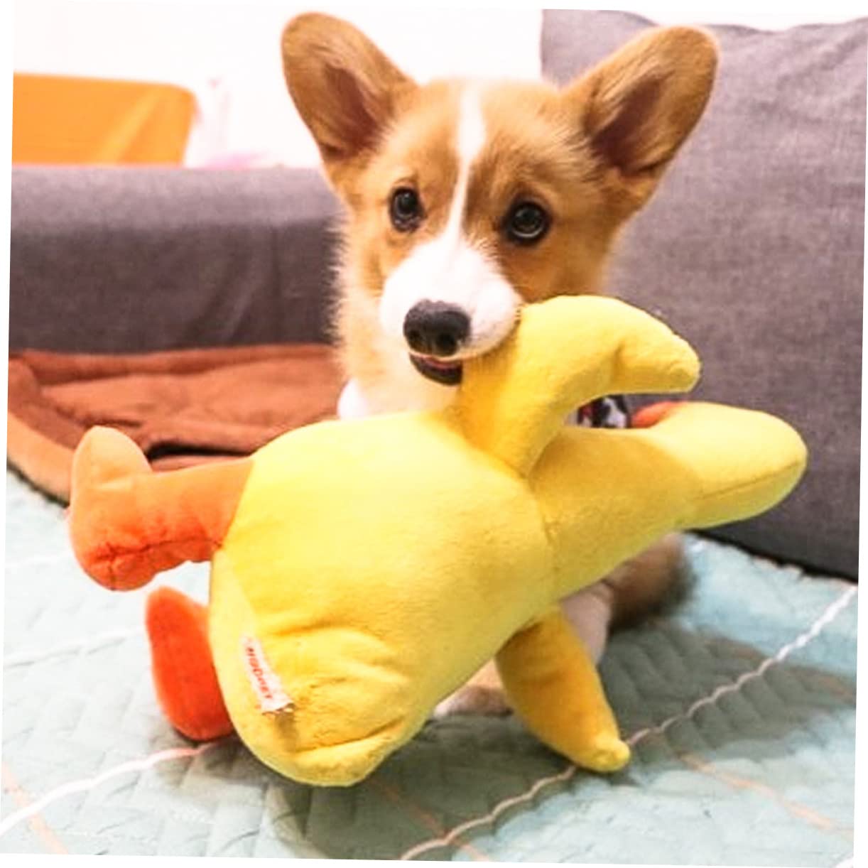 BESPORTBLE 2 Piezas Juguetes para Perros pequeño Juguete Masticar Peluche Juguetes Peluche Juguetes para Cachorros Juguetes para Mascotas emulsión Almohada Pato Salvaje