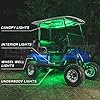 LEDGlow 12pc Million Color LED 4-Seater Golf Cart Underglow Neon Kit with Canopy, Wheel Well & Interior Lights Fits EZGO, Yamaha, Club Car, ICON, Evolution, Tomblerin, Star EV - for 12-Volt Battery