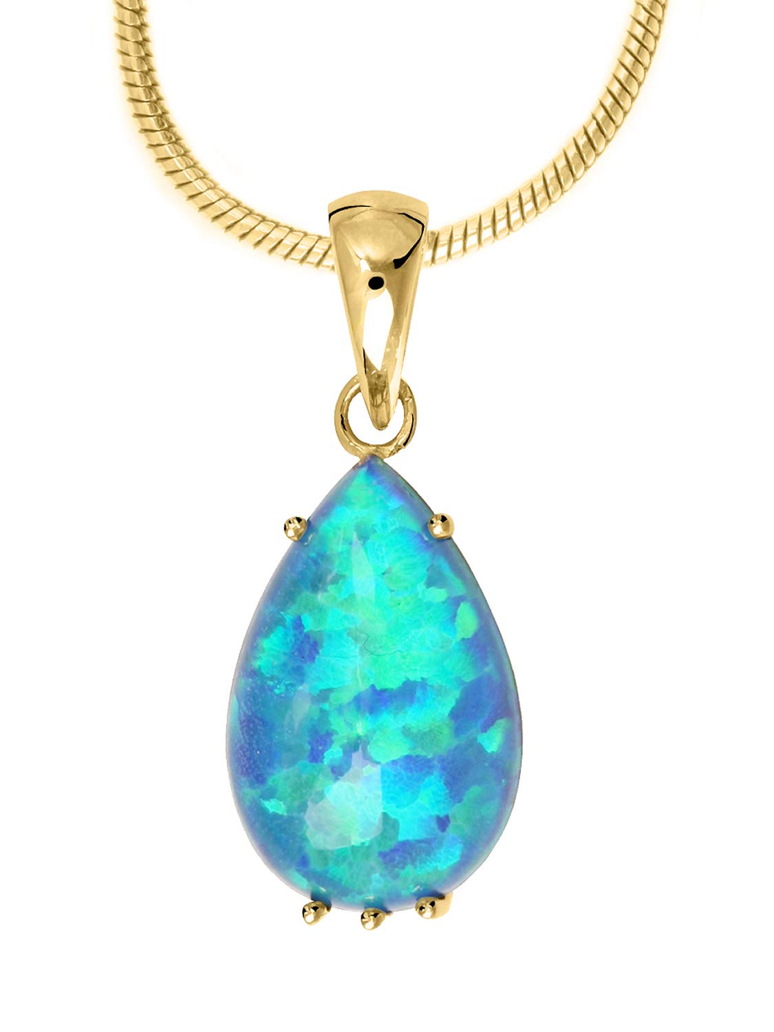 My Gold Wisiorek kamień szlachetny (bez łańcuszka) prawdziwe żółte złoto 585 (14 karatów) opal triplette krople Ajanta A-02281-G401-OTR, Groß, Żółte złoto, Opal triplet