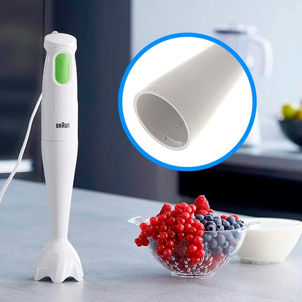 Anakel Home 67050832 Recambio de Brazo Batidora Compatible con Braun Modelo 4179 MR 400 W | Compatible con Multiquick 1, Minipimer Omelette, Dip, Soup | Color Blanco