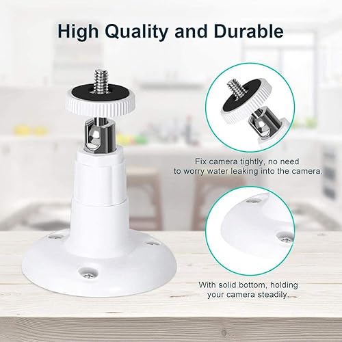 Miniatura 8 de Soporte de pared para Wyze Cam Pan V3 y Wyze Cam V3 y Wyze Cam al aire libre, paquete de 3 soportes de montaje de pared ajustables giratorios de 360