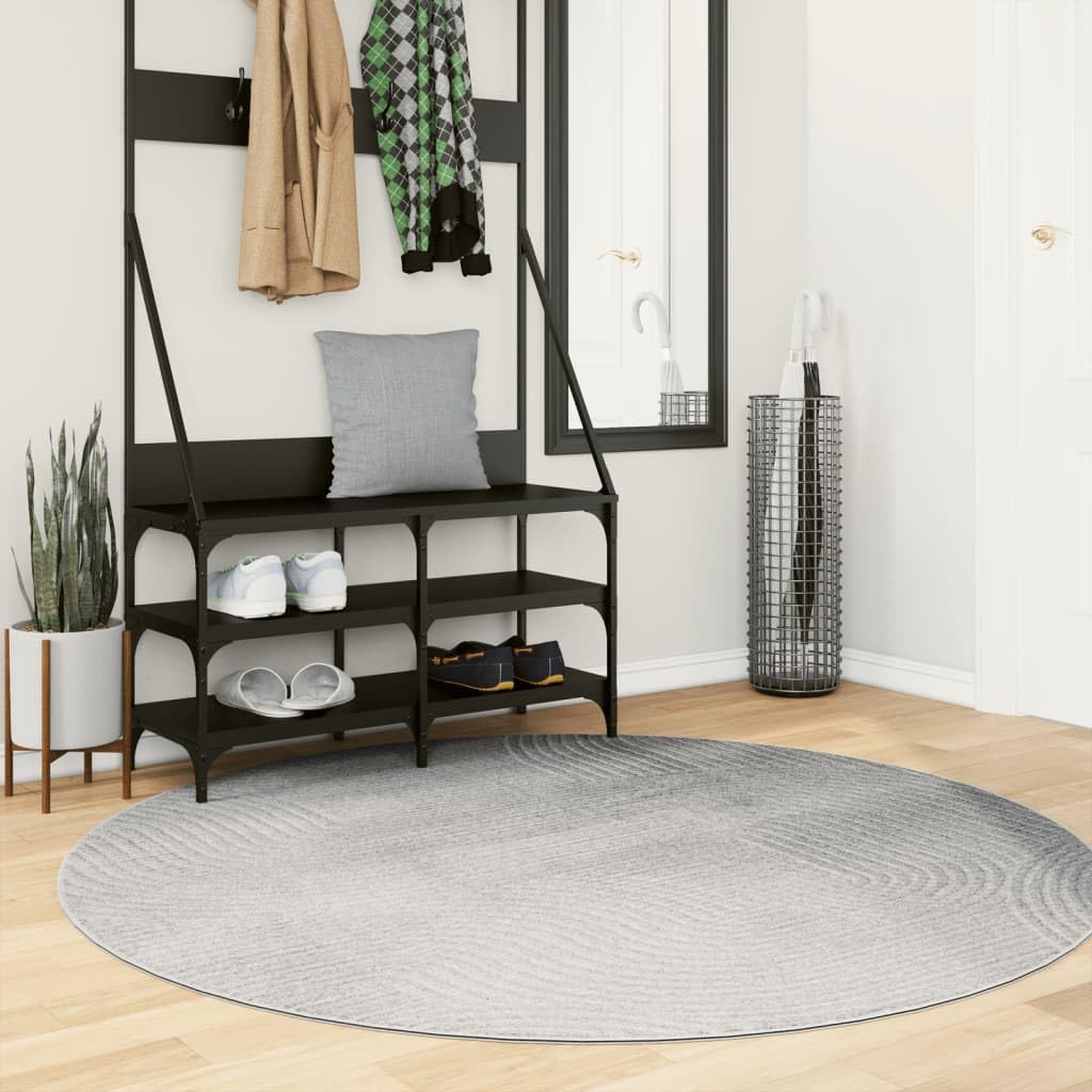 Tapis IZA Gris Poils Courts 160 cm Design géométrique Moderne pour Salon Chambre Couloir intérieur et extérieur Durable, Doux, Facile à Ranger