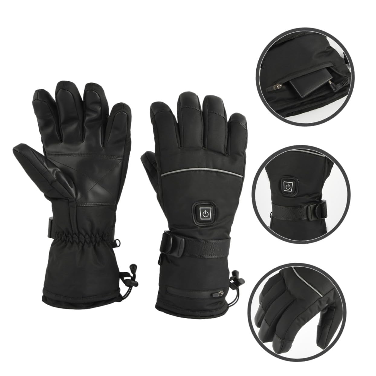 Guanti Termici Riscaldati per Moto da Uomo e Donna Guanti Invernali Scaldamani Design Touch Screen per Sport all Aperto come Sci Snowboard e Pesca