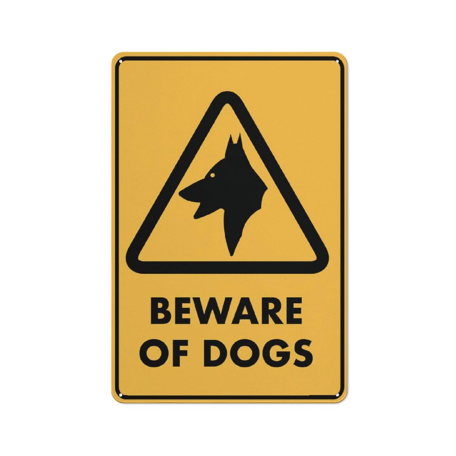 Warning - Beware Of Dogs Sign, 8x12 Inch Rust-Free Aluminum, Easy To Read & Sturdy Outdoor Metal Sign for Home, Farm, Yard