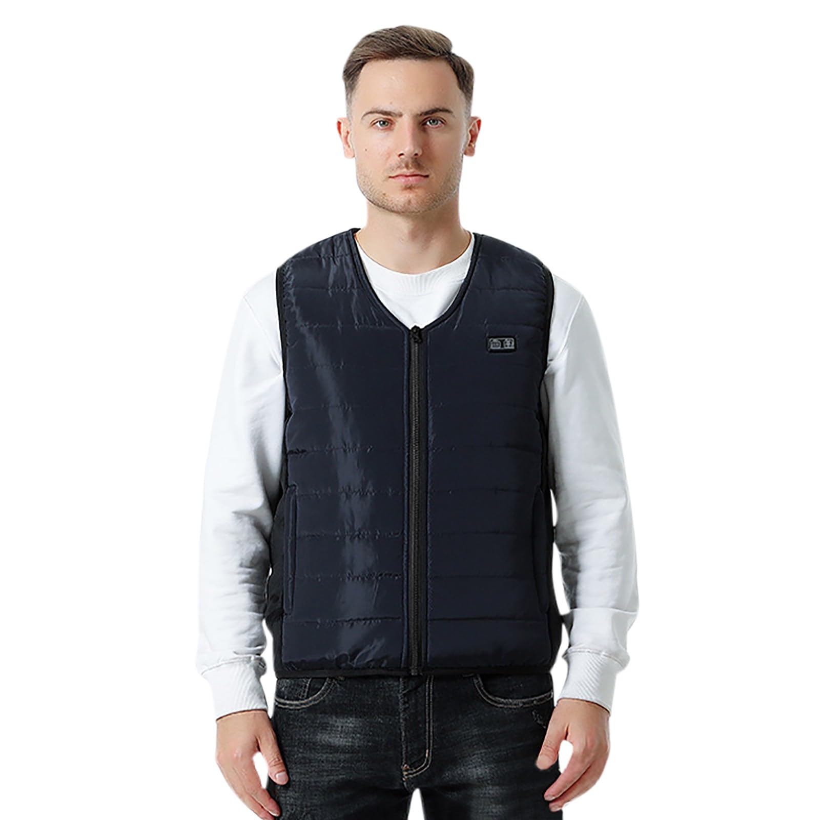 Générique Veste Chauffante Homme Gilet Chauffant Non Batterie Femme Électrique Usb 3 Modes Manteau Hiver Doudoune Impermeable Lavable Vêtement De Chauffage Pour Moto Chasse