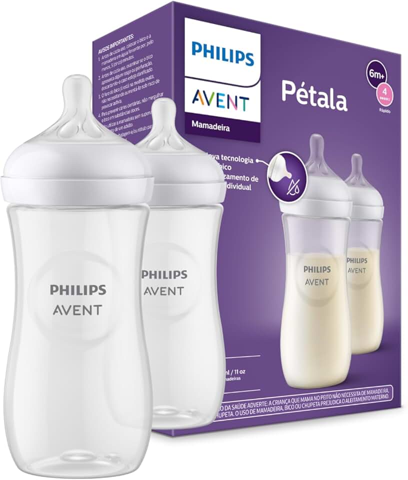 Kit Duplo Mamadeira Pétala 3.0 3m+ Philips Avent SCY906/02 330ml