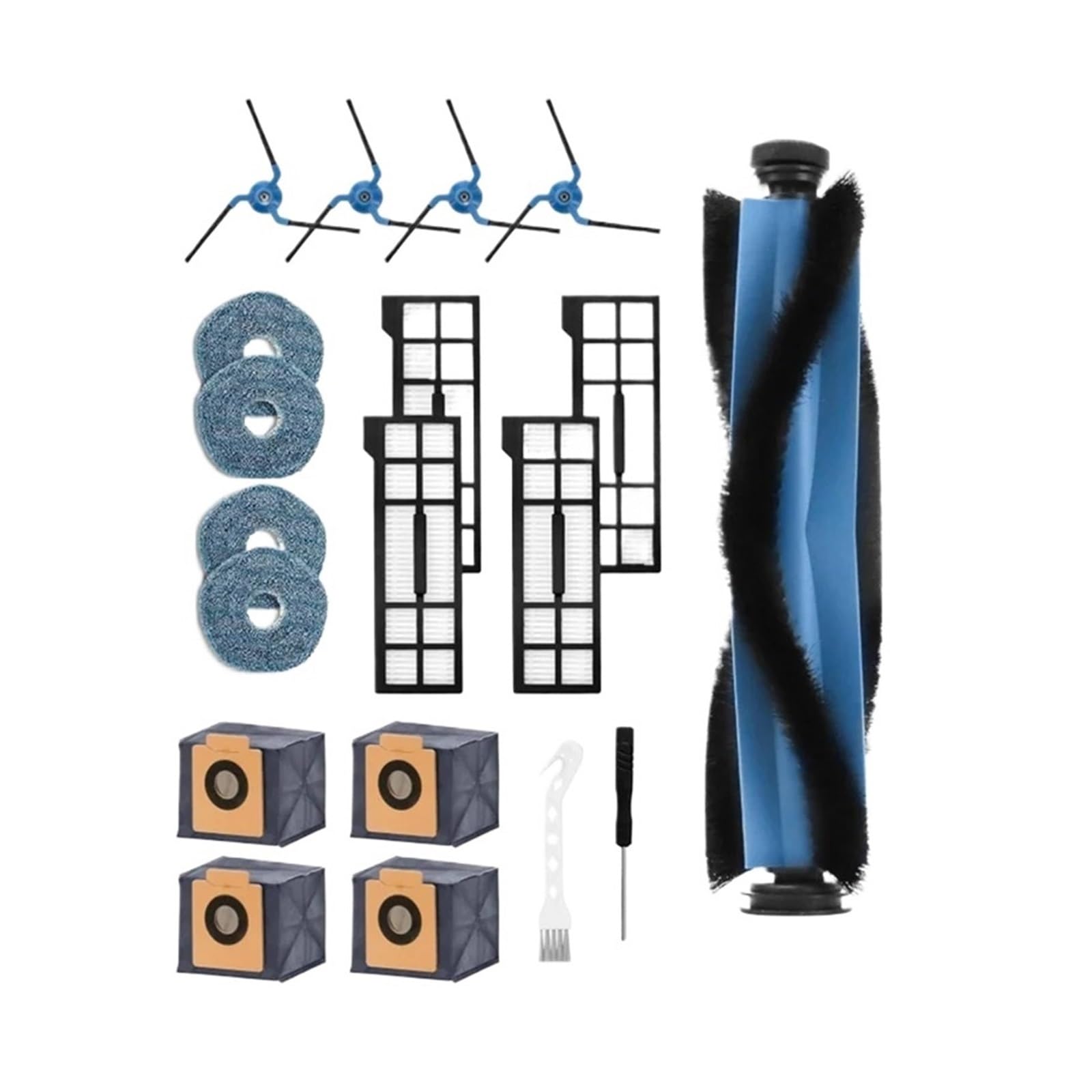 Kit filtre et brosse pour Eufy X10 Pro Omni avec serpillière et sac