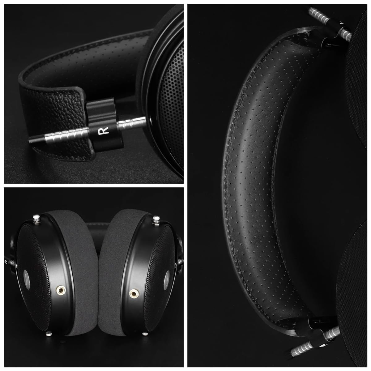 Auriculares de Nivel Profesional Ajustable portátil, Monitor de Estudio de Auriculares con Cable, Auriculares sobre la Oreja, Conductores de 70 mm, HiFi Stereo, Aislamiento de Ruido,Negro