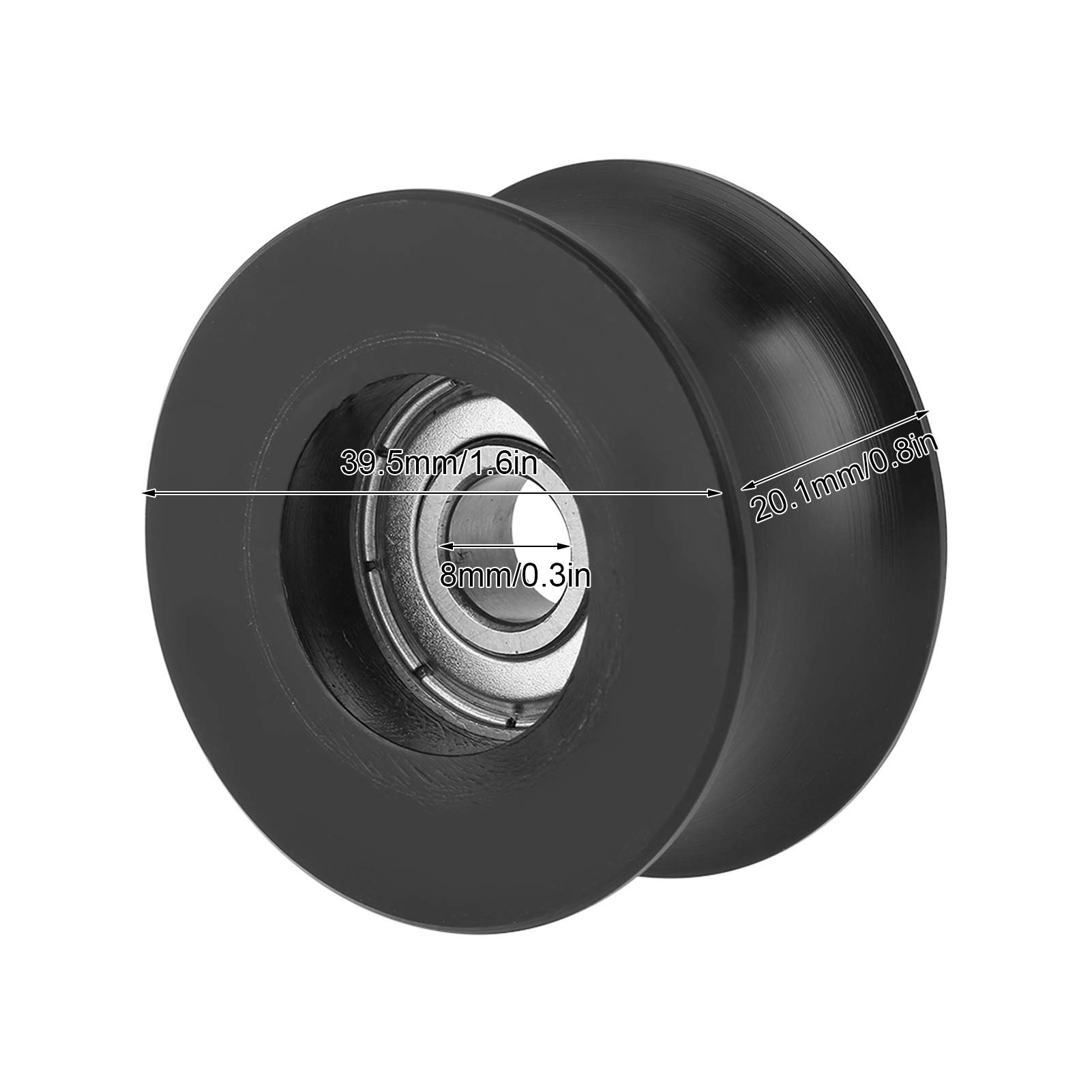 Guidez Votre Poulie, Lubrification en Forme de U 4pcs 0840UU U Type UGRoove Poulie Roller Guide Wheel 8x39.5x20.1mm