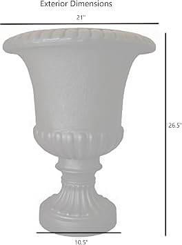 Tusco Products UR22ES Urn Small Garden Planter, 22-inch, Espresso