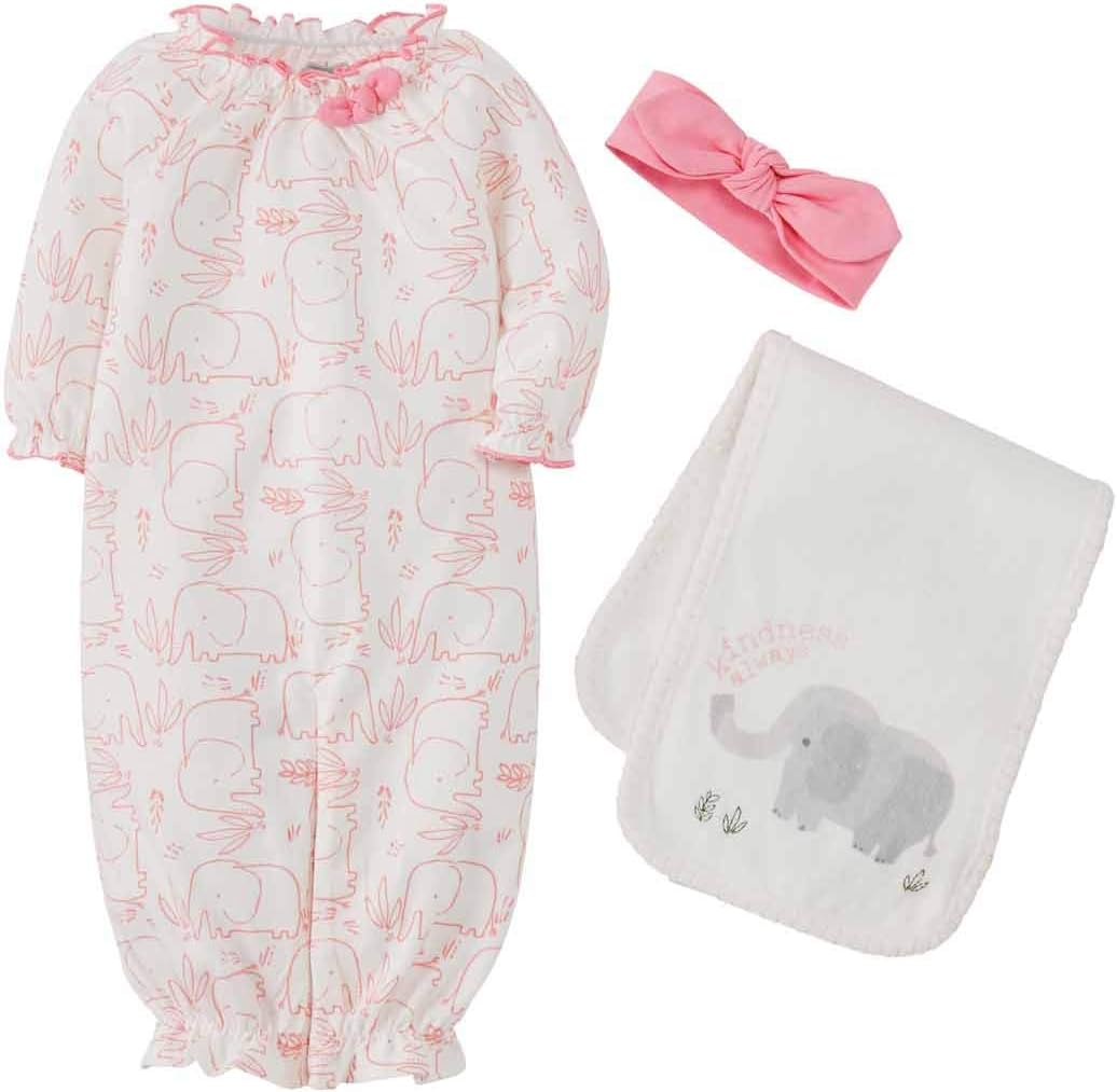Mud pie Elephant Gown Burp Headband Pink