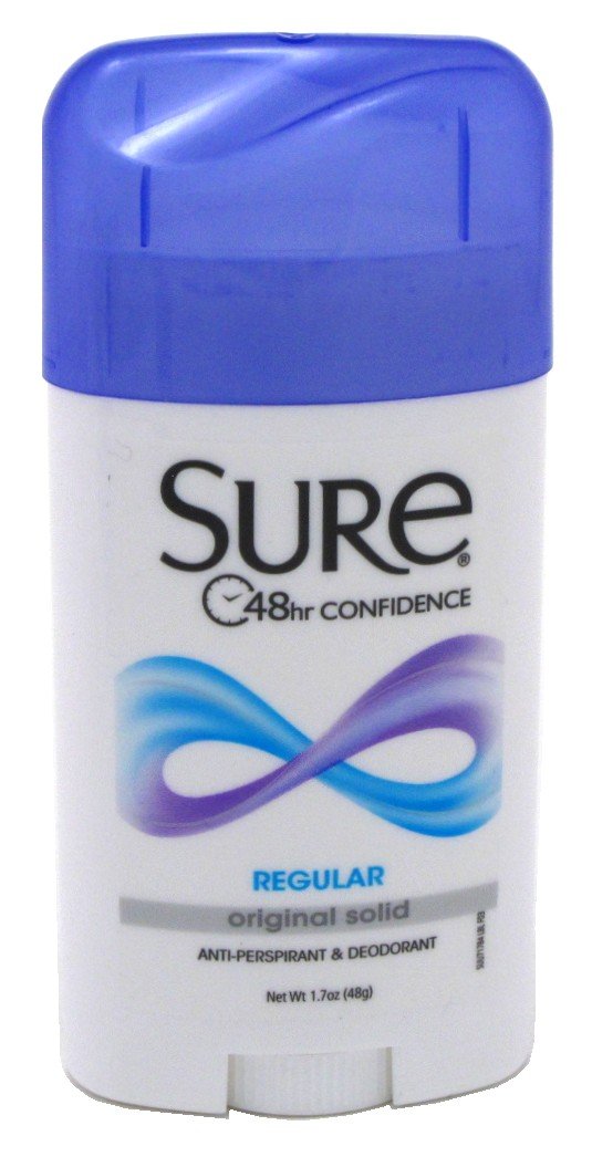 sure deodorant 1.7 ounce original solid regular (50ml)