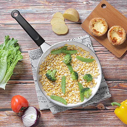 Cook Code Pots And Pans, White Ceramic Coating Nonstick Aluminum Cookware Set With Glass Lids And Nylon Utensils, Sauce Pan With Steamer Ptfe, Pfoa Free, 12-Pcs Black #TOP6