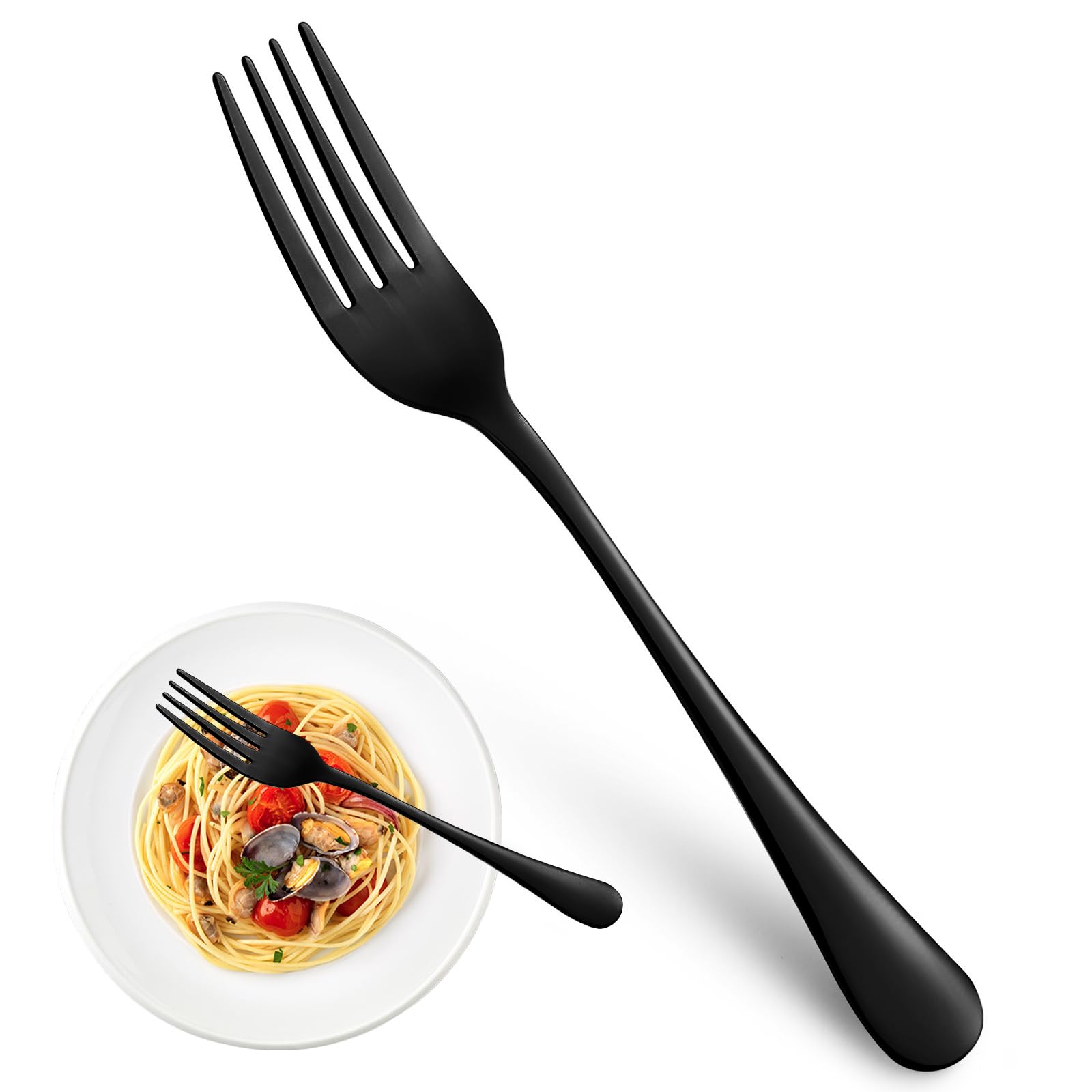 16 Piece Gold Dinner Forks Set, Food-Grade Stainless Steel Silverware Forks, Cutlery Fork, Metal Fork for Home, Kitchen or Restaurant, Mirror Polished, Dishwasher Safe - 8 Inch — Amazon image 10