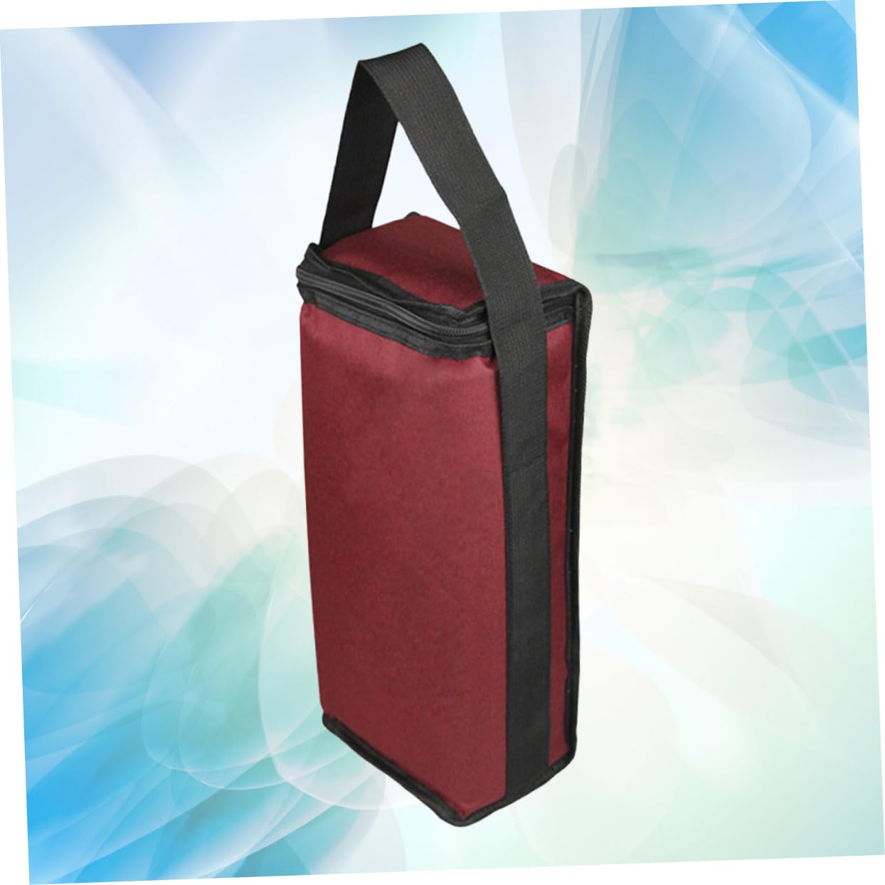 SOLUSTRE à vin pour 2 bouteilles, parfait pour les voyages, le camping et les pique-niques, de voyage avec séparateur et bandoulière pratique, rouge, m