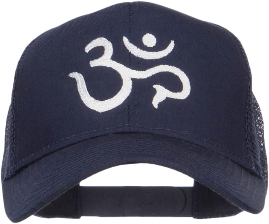 e4Hats.com Hindu Om Symbol Embroidered Mesh Cap