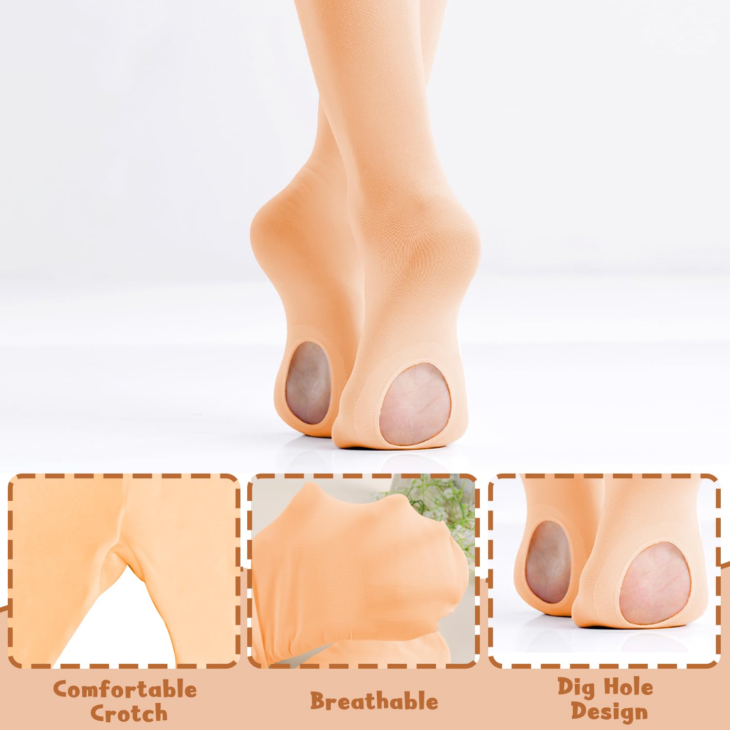 CENCERY Ballet Tights for Girls Convertible Dance Stockings Soft Stretch