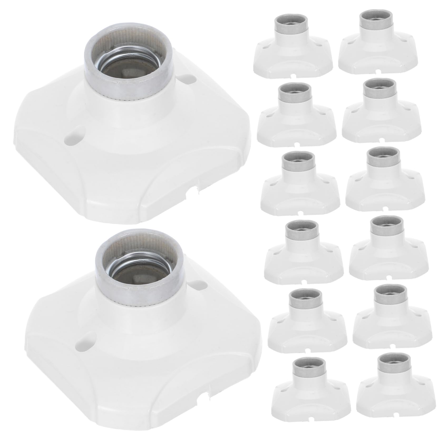 Douille de Rechange pour Lampe E27 250v Lot de 20 Pièces Blanc