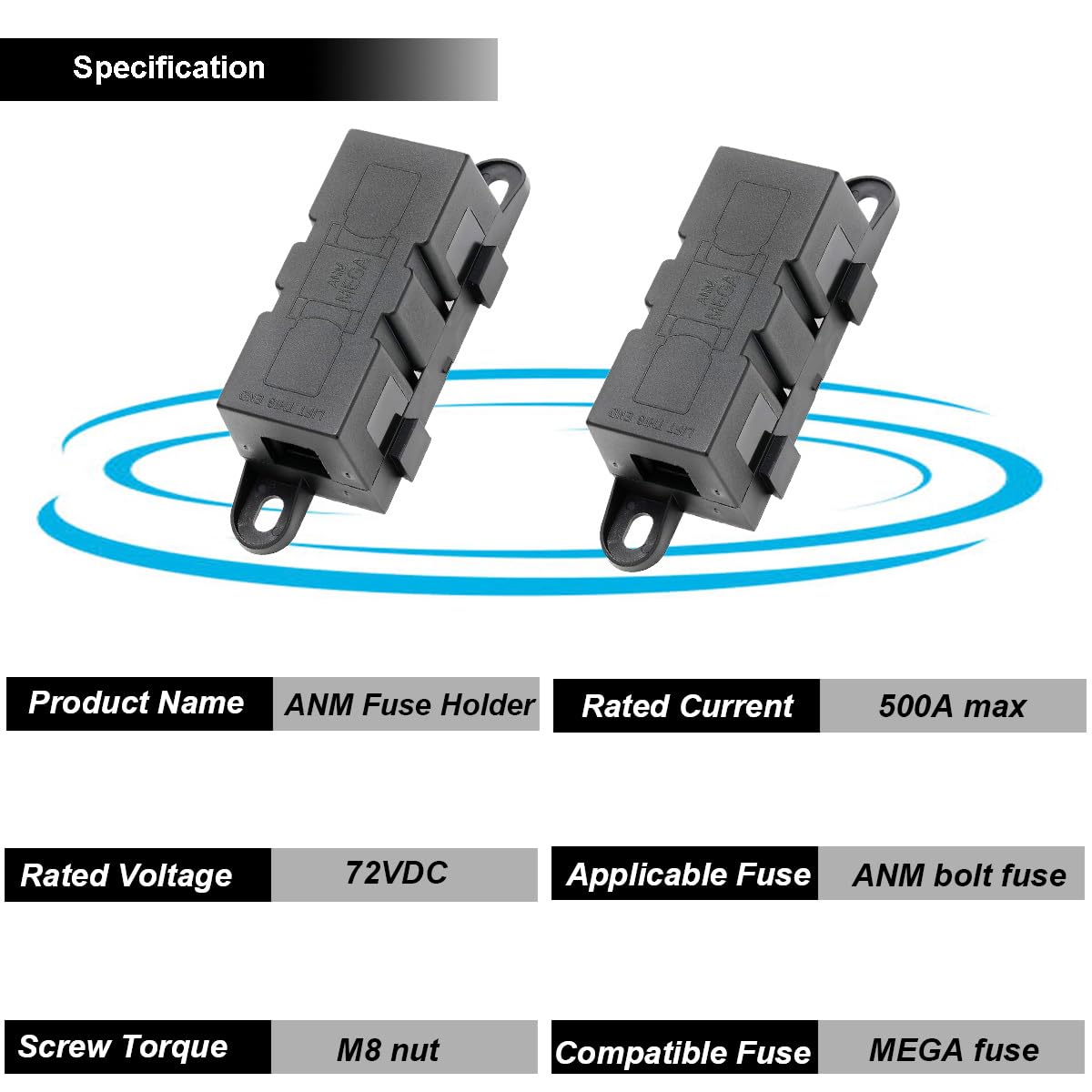 Fusibles 100 A MEGA/AMG, 6 Fusibles 100 A MEGA/AMG à Courant élevé Boulonnés Pour Voitures, Camions, Véhicules De Construction, Bus, Caravanes, Marins (100 A/32 V - 2
