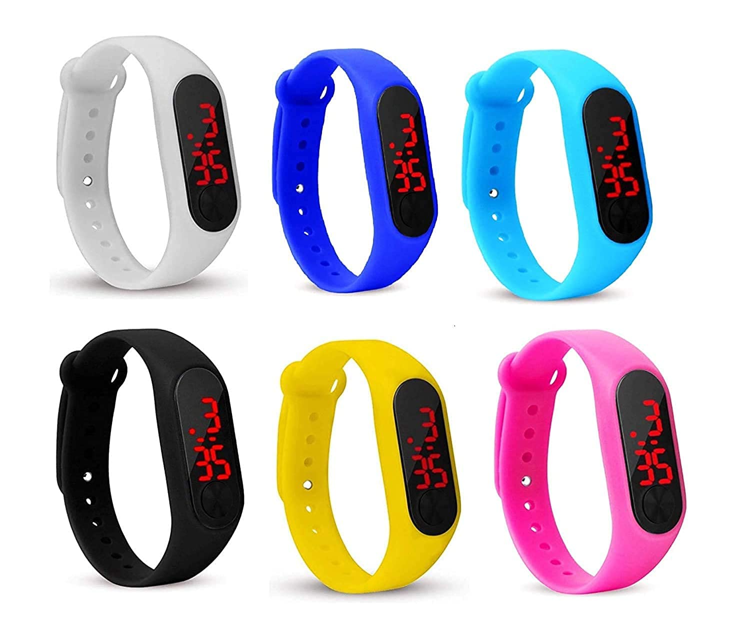 Samarth Deals Silicone Slim Digital LED Black Dial Boys and Girls Bracelet Band Watch -(Pack of -1) Watch for Kids Boys and Girls Kids Boys Watches/Mens Watches (B09N1QFMS7) Amazon Price History, Amazon Price Tracker