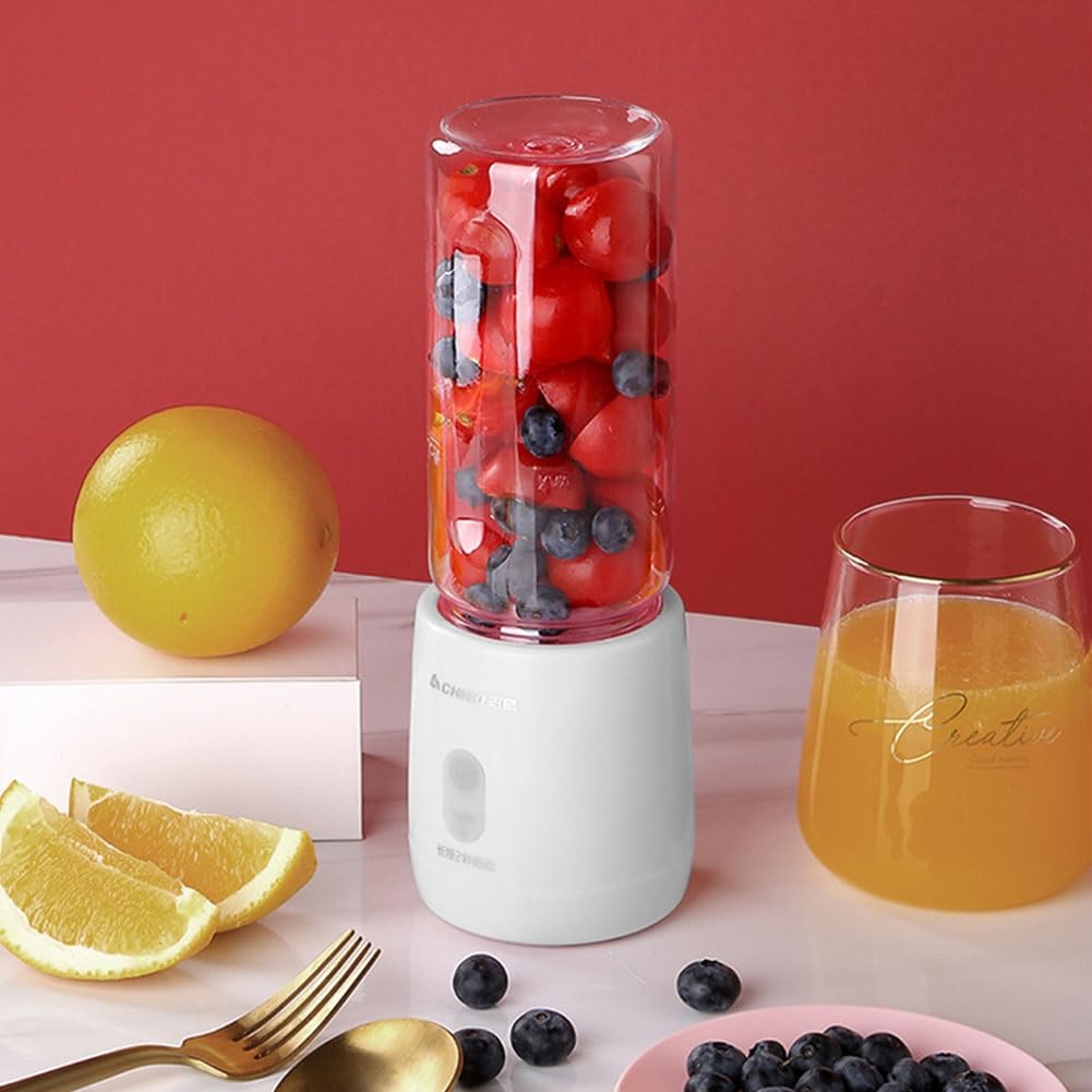 Mini Mezclador De Smoothies Portátil Fabricante De Batidos Blender Con 6 Cuchillas De Acero Inoxidable 18000 Rpm Con Botellas De Tritan Sin BPA De 300 Ml Para Batidos Leche, Hielo, Frutas Y Verduras (