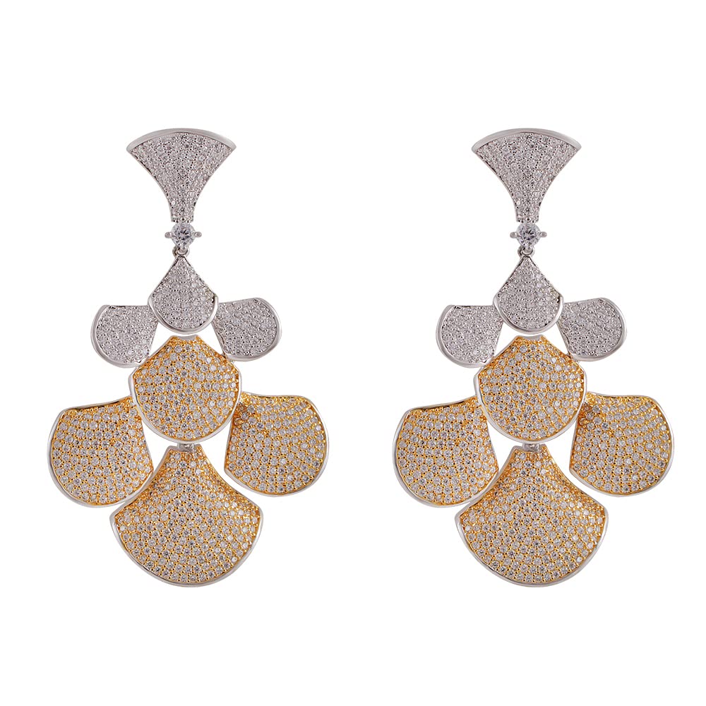 Shaze Gold Rhodium-Plated Cubic Zirconia Aurora Drop Earrings for Women - Review, Price and Buying Guide