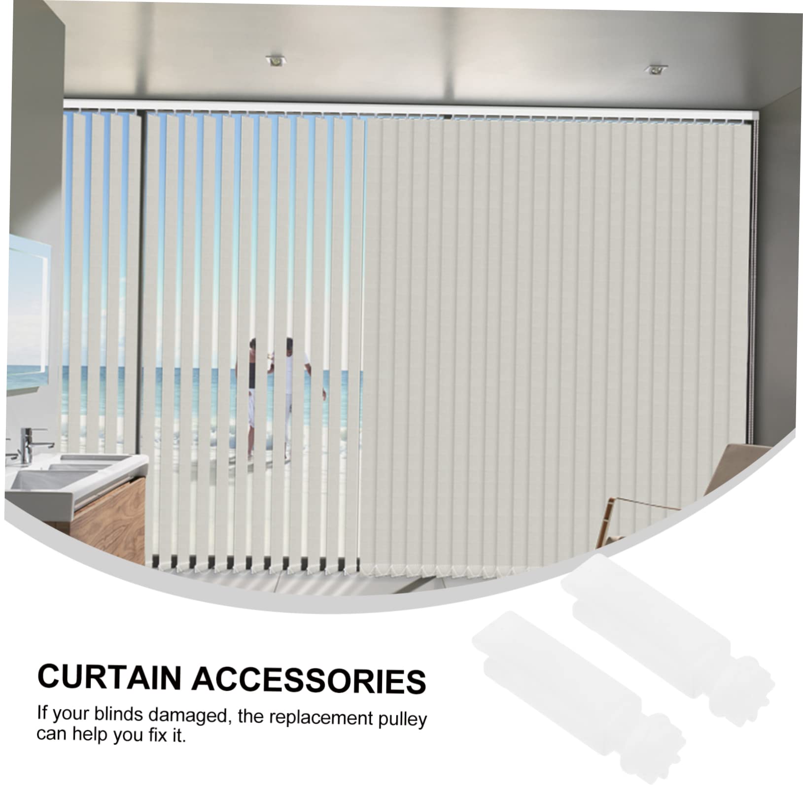 Unomor Sturdy Plastic Roller Blind Fittings 10pcs Vertical Blinds Pulley Repair Kit for Fast and Easy Installati