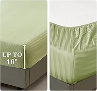 Vista 141 de HENGWEITEXT 18 Inch Cal King Sheets Deep Pocket,4 Piece Sheet Set Breathable and Cooling,Microfiber Sheet Set Deep Pocket,Wrinkle Free Shrinkage &