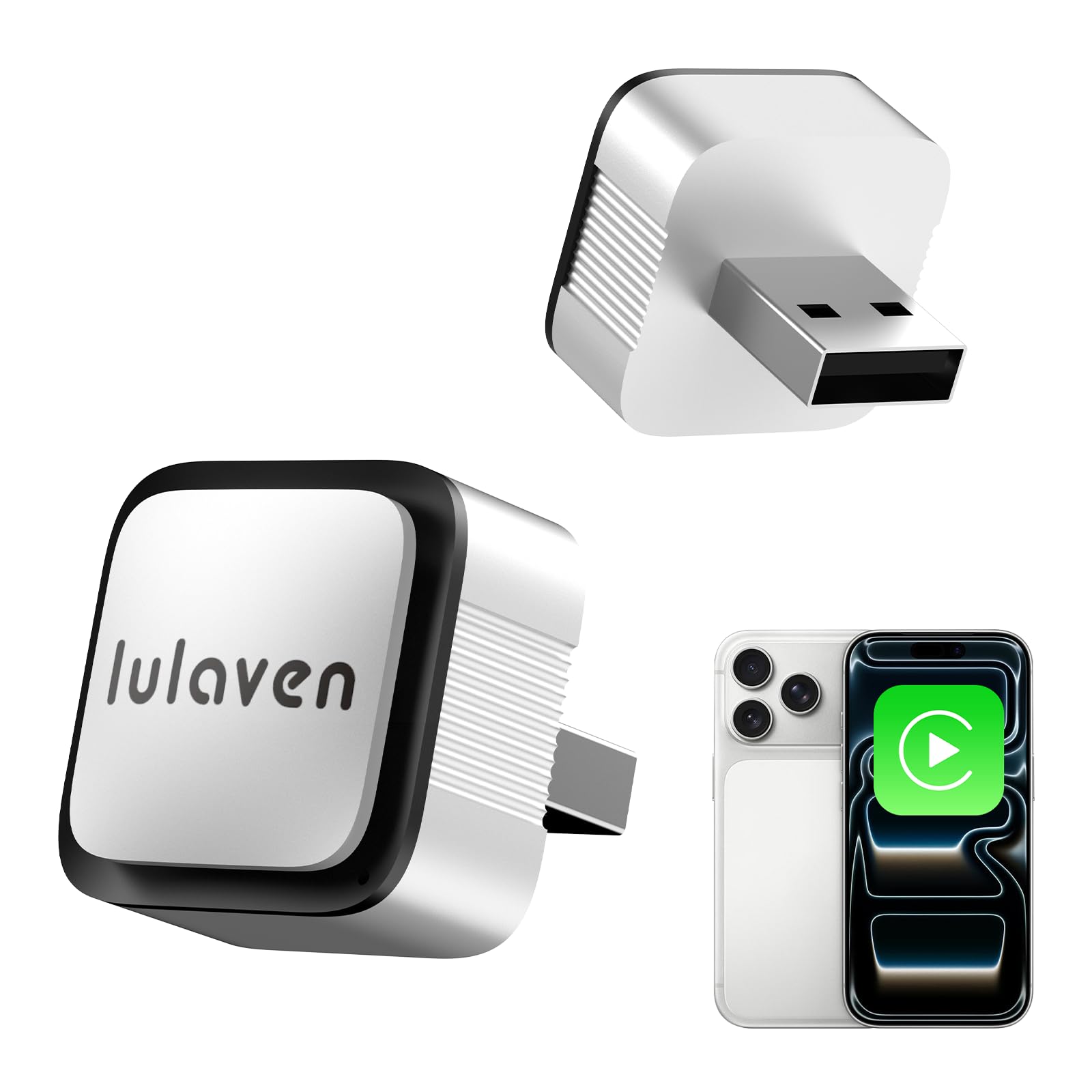 lulaven Mini CarPlay Wireless Adapter for Apple iPhone - Converts Wired to Wireless CarPlay Adapter, CarPlay Dongle Stick for Apple Wired CarPlay Cars & for iPhone iOS 10+-image-18